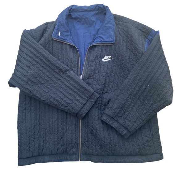 Nike Reversible 90’s Vintage puffy big logo swoosh mens jacket unisex size XL - Picture 2 of 16